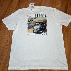 Crazy Shirts White T-Shirt California Road Trip Size XL
